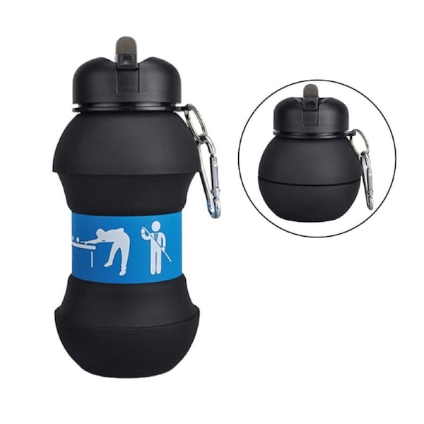 Nevenka 550ml Billiards Water Bottles Silicone Foldable Sports Jugs for Childrens