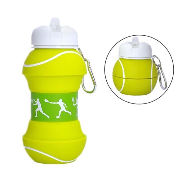Nevenka 550ml Tennis Water Bottles Silicone Foldable Sports Jugs for Childrens