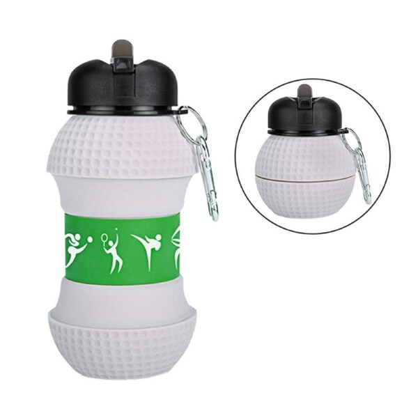 Nevenka 550ml Golf Water Bottles Silicone Foldable Sports Jugs for Childrens