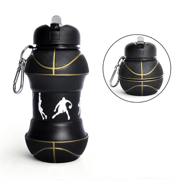 Nevenka 550ml Basketball Water Bottles Portable Collapsible Sports Jugs for Childrens