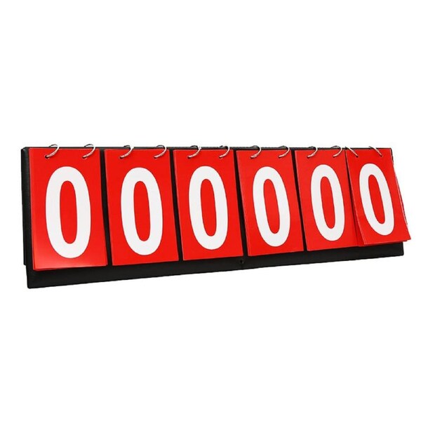 Nevenka Portable Table Top Scoreboard 6 Digits for Multi Competitive Sports-Red