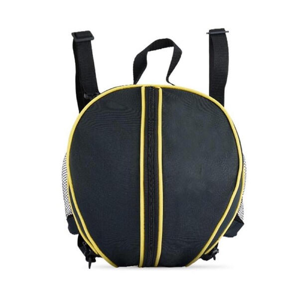 Nevenka Basketball Storage Backpack Waterproof with 2 Side Mesh Pockets-Black