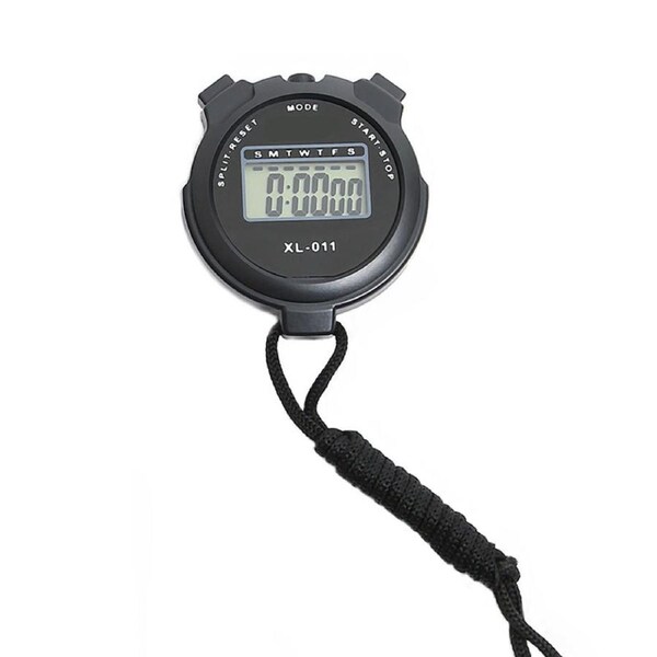 Nevenka Stopwatch Sport Timer Shockproof Large Screen Digital with Lanyard-Black