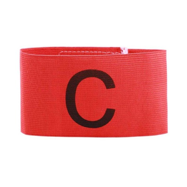 Nevenka Soccer Captains Elastic Armbands Adjustable Size for Adult Youth-Solid Red