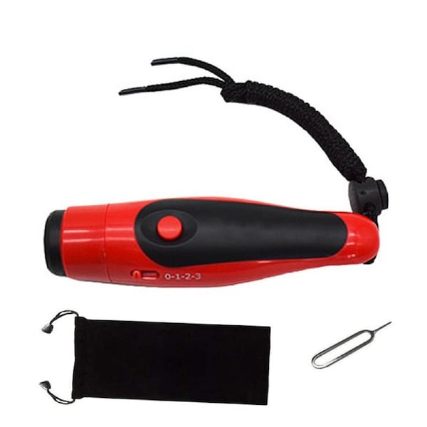 Nevenka Electronic Whistle Adjustable 3 Different Loud for Referees Coaches-Red