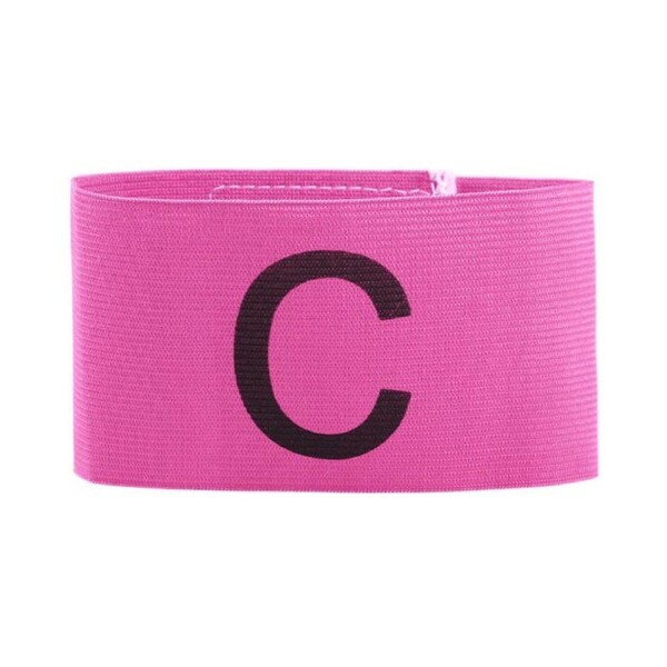 Nevenka Soccer Captains Elastic Armbands Adjustable Size for Adult Youth-Solid Rose Red