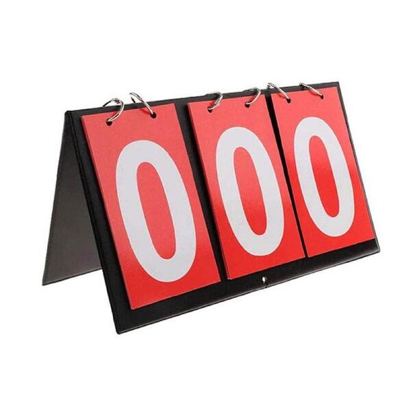 Nevenka Portable Table Top Scoreboard 3 Digits for Multi Competitive Sports-Red