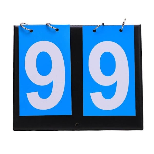 Nevenka Portable Table Top Scoreboard 2 Digits for Multi Competitive Sports-Blue