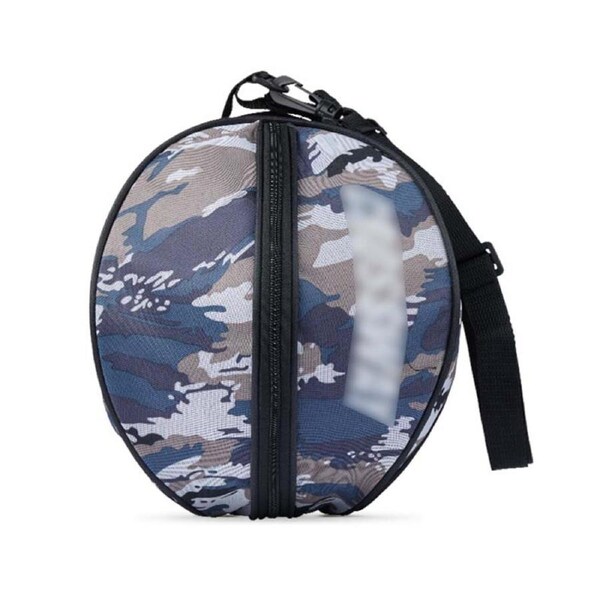 Nevenka Basketball Storage Shoulder Bag Waterproof with 2 Side Mesh Pockets-Camo Grey