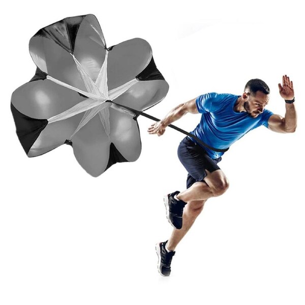 Nevenka Running Speed Training Single Umbrella Resistance Sprint Parachute-Black