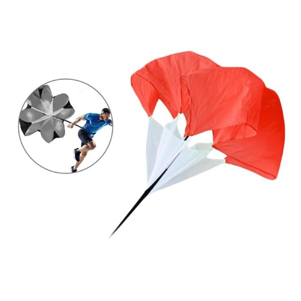 Nevenka Running Speed Training Single Umbrella Resistance Sprint Parachute-Red