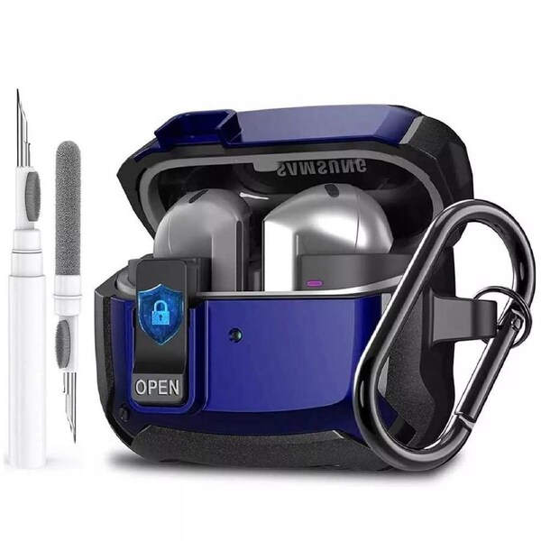 Blue For Samsung Galaxy Buds3 Pro Case Buds 3 FE Skin Cover with Cleaning Pen Kit