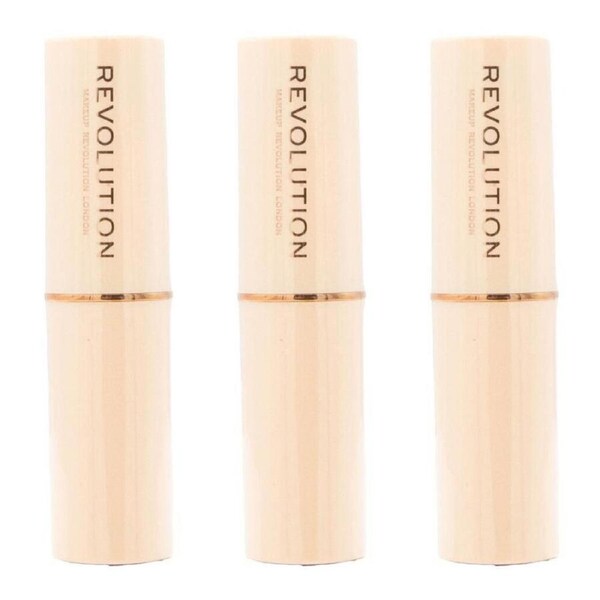 3PK Revolution Fast Base Stick Cream Foundation 6.2g Face Makeup F1 Cosmetics