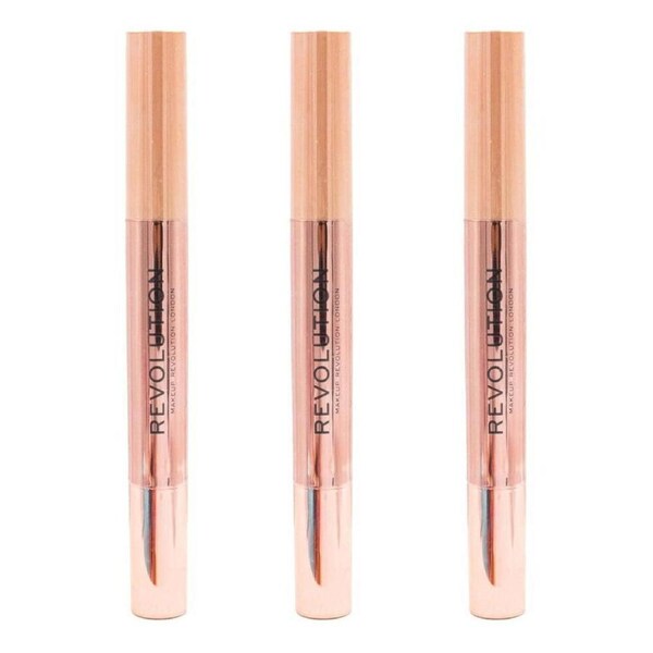 3PK Revolution Lustre Wand Eye Shadow Stick Fancy Champagne 3.6g Makeup