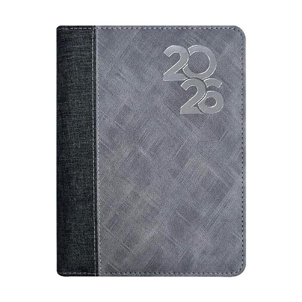 Centurion 2026 Diary Fabric A4 Day to Page Grey Wiro, Sunbird Y-DCD-WA41