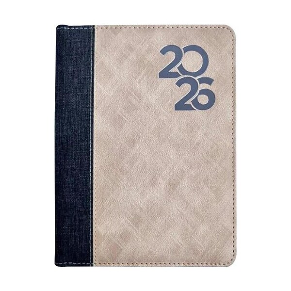 Centurion 2026 Diary Fabric A4 Day to Page Beige Wiro, Sunbird Y-DCD-WA41
