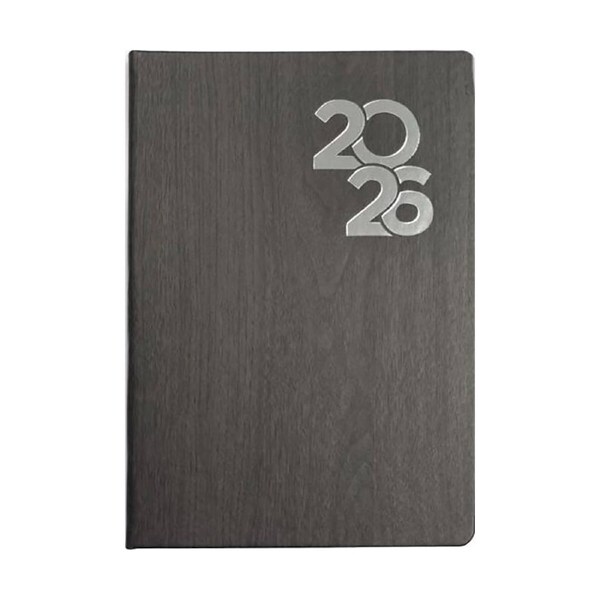 Centurion 2026 Diary Wooden PU A5 Day to Page Grey, Sunbird Y-DCD-PUA51