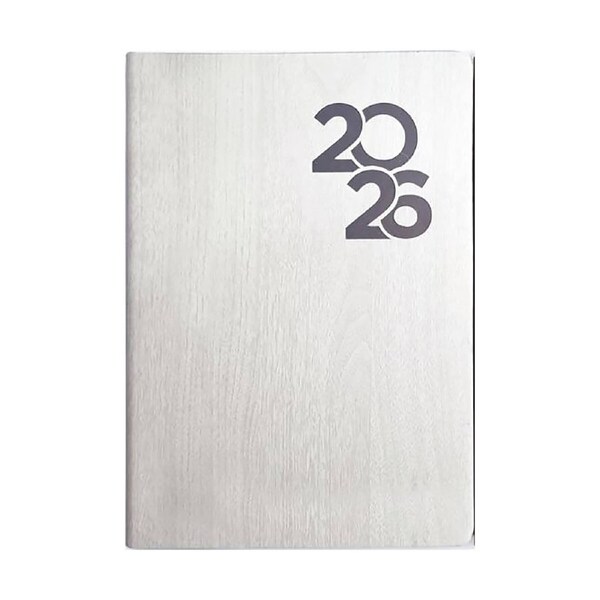 Centurion 2026 Diary Wooden PU A5 Day to Page White, Sunbird Y-DCD-PUA51