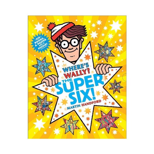 Where's Wally The Super Six! Six Paperback Book Box Set Martin Handford