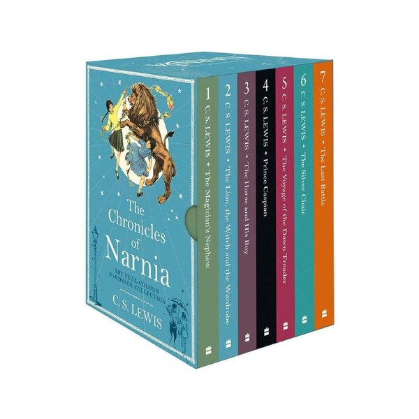 Complete Chronicles Of Narnia 7 Full Colour Hardback Book Set C.S Lewis