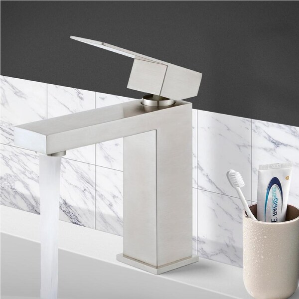 ACA Bathroom Brushed Nickel Laundry Sink Faucet Basin Mixer Tap Stainless Steel