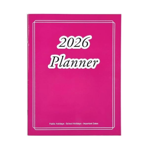 Centurion 2026 Planner Quarto Month to View Pink, Sunbird Y-D4007-1