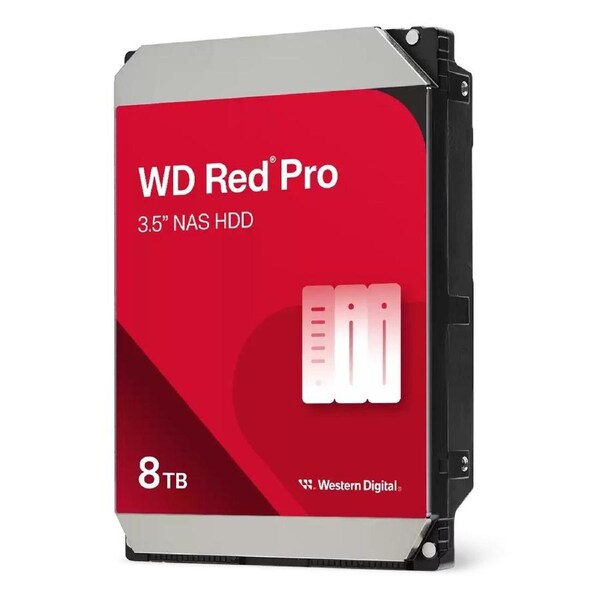 Western Digital WD Red Pro 8TB 3.5' NAS HDD SATA3 7200RPM 256MB Cache 24x7 300TBW 5yrs wty