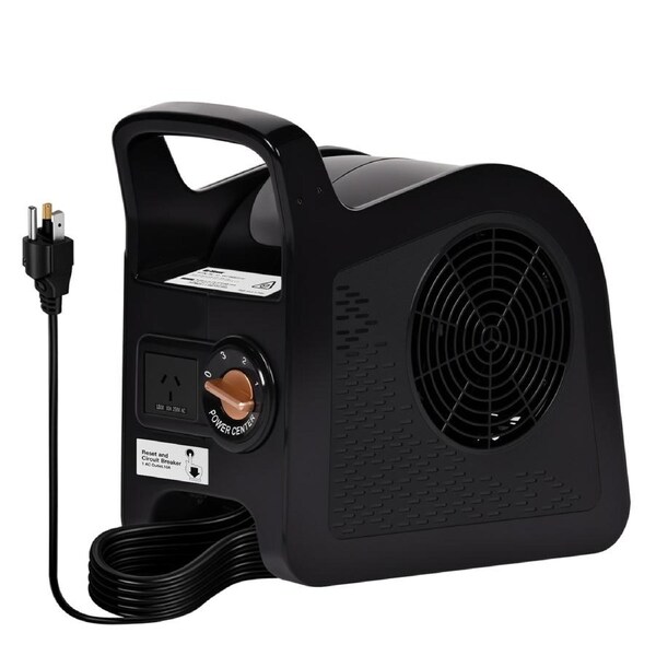 Advwin Air Mover, 304 CFM Portable Floor Drying Fan, 130W Powerful Motor,3 Speeds Utility Fan with AC Outlet, for Home, Garage, Shop and Gym