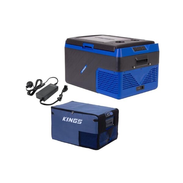 Kings Escape 50 Fridge/Freezer 12V & 24V+ Escape 50 Fridge/Freezer Cover + AC to 12V Fridge Adapter