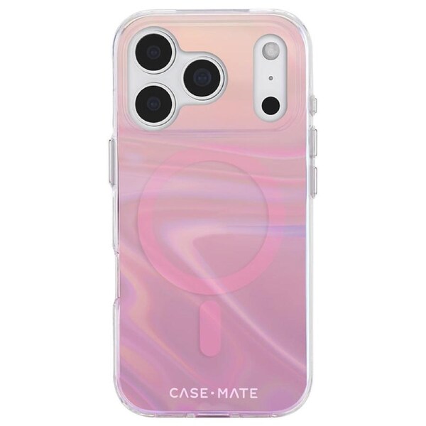 Case-Mate Peach Bubble MagSafe Case for iPhone 17 Pro - Iridescent [CM057306]