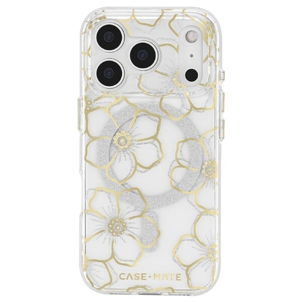 Case-Mate Floral Gems MagSafe Case for iPhone 17 Pro - Gold [CM057300]