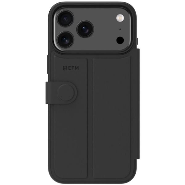 EFM Venice Wallet Case for iPhone 17 Pro Max - Black [EFCVEAE618BLA]