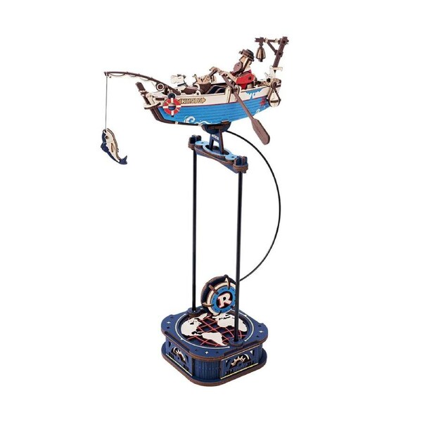 ROKR Ocean Fisher Pendulum Balance Toy 3D Puzzle - MCD02 - Wooden Marine-Themed Kinetic Desk Toy