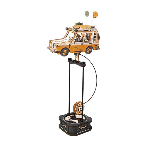 ROKR Road Tripper Pendulum Balance Toy 3D Puzzle - MCD03 - Wooden Vintage Car Kinetic Desk Toy