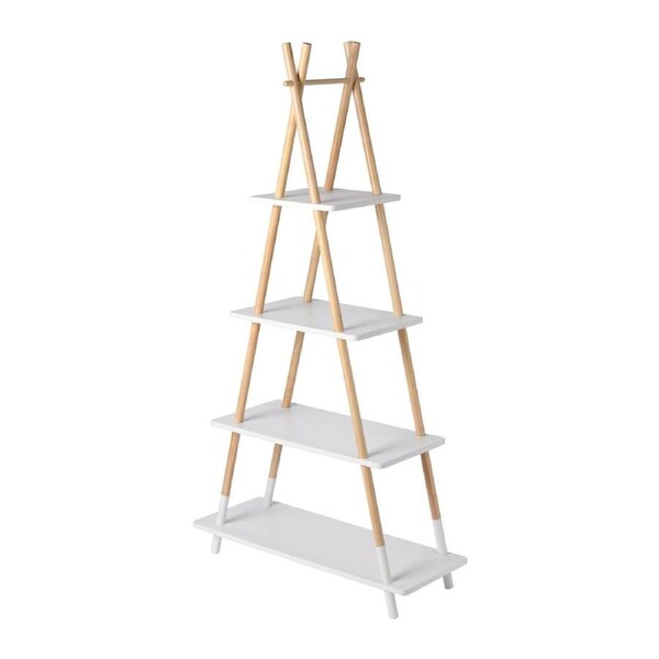 4-Tier Kusa Natural Bamboo Ladder Storage Shelf