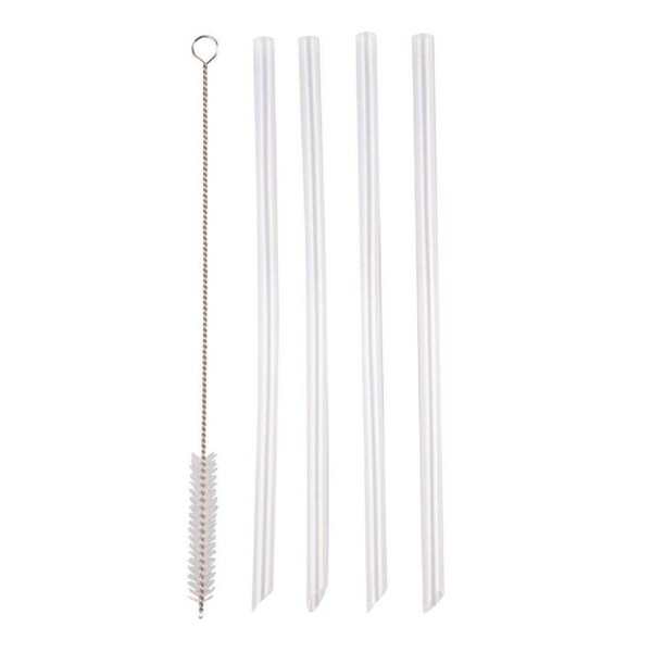 Oasis Moda Set of 4 Drink Bottle Straws with Cleaning Brush