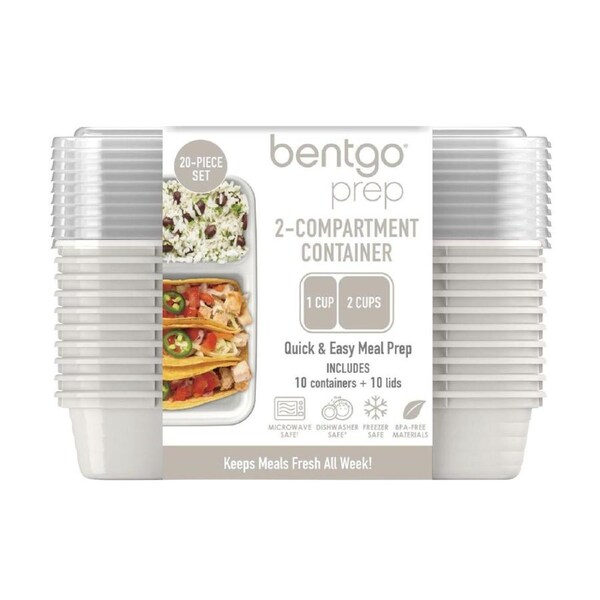 Bentgo Prep Set of 10 2 Compartment Containers