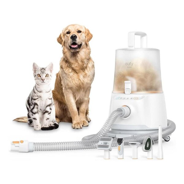 eufy Pet 5 in 1 Grooming Kit with Vacuum N930 - White White