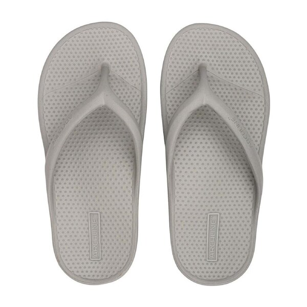 Archline Orthotic Foam Thongs Arch Support Flip Flops Orthopedic Rebound - Grey EUR 43