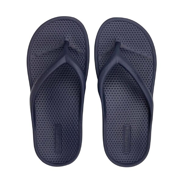 Archline Orthotic Foam Thongs Arch Support Flip Flops Orthopedic Rebound - Navy EUR 42