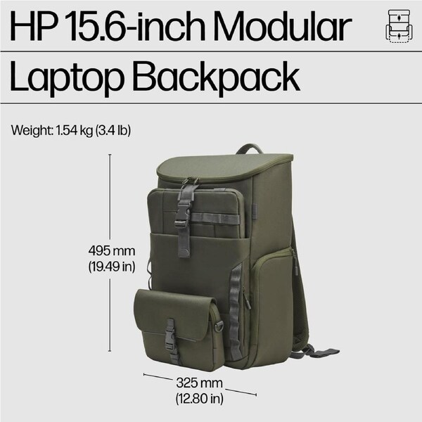 HP 15.6-inch Modular Laptop Backpack