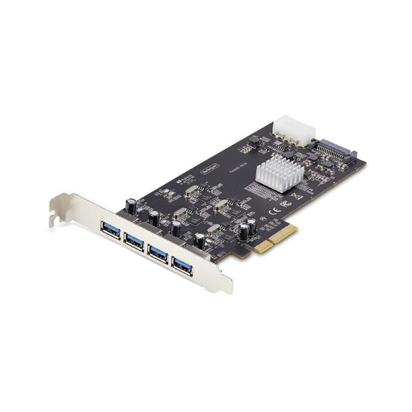 StarTech.com 4-Port USB PCIe Card, USB 3.2 5Gbps, PCI Express Expansion Card with 4x Independent USB Controllers, 4x USB-A Ports, Windows/macOS/Linux