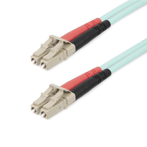 StarTech.com 25m (82ft) LC/UPC to LC/UPC OM4 Multimode Fiber Optic Cable, 50/125µm LOMMF/VCSEL Zipcord Fiber, 100G, Low Insertion Loss - LSZH Fiber Jumper Cord