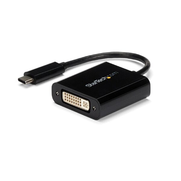 StarTech.com USB C to DVI Adapter - Black - 1920x1200 - USB Type C Video Converter for Your DVI D Display/Monitor/Projector - Upgraded Version is CDP2DVIEC