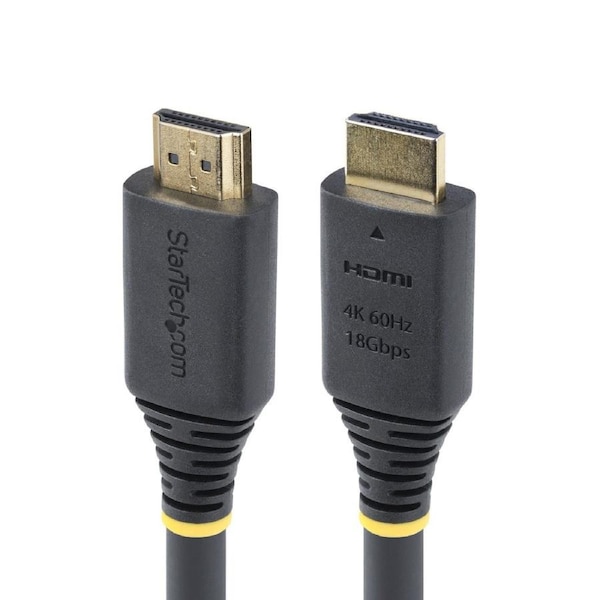 StarTech.com 5m (16.4ft) Premium Certified High Speed HDMI Cable, 4K 60Hz/1440p 144Hz, HDR10/HDCP 2.2/ARC, 18Gbps, UHD HDMI 2.0 Cord for TV/Monitor/Display, TPE Jacket