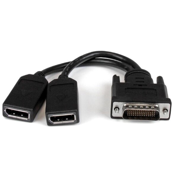 StarTech.com 8" (20 cm) DMS-59 to Dual DisplayPort Adapter Cable - 4K x 2K Video - LFH DMS 59 pin (M) to 2x DisplayPort 1.2 (F) Splitter Y Cable - LFH Graphics Card to Dual DP Monitors