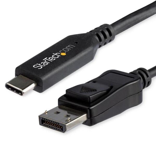 StarTech.com 6ft/1.8m USB C to DisplayPort 1.4 Cable - 4K/5K/8K USB Type-C to DP 1.4 Alt Mode Video Adapter Converter - HBR3/HDR/DSC - 8K 60Hz DP Monitor Cable for USB-C/Thunderbolt 3