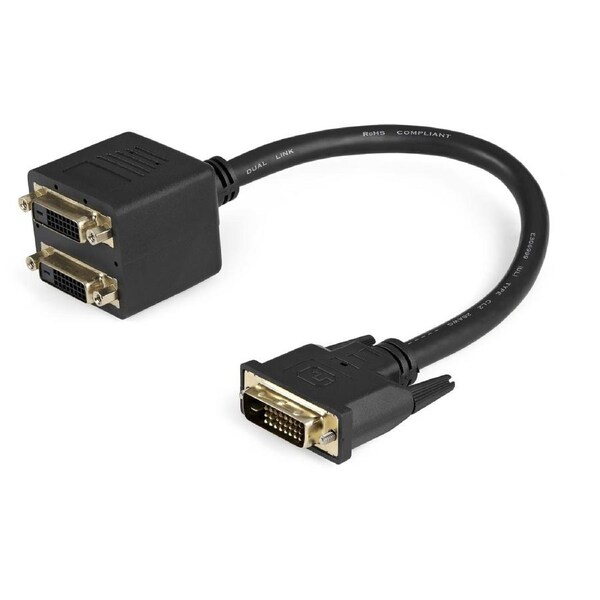 StarTech.com 30cm (1 ft) DVI-D to 2x DVI-D Digital Video Splitter Cable - M/F~1 ft DVI-D to 2x DVI-D Digital Video Splitter Cable - M/F