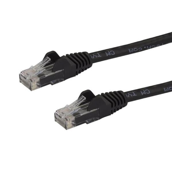 StarTech.com 10m CAT6 Ethernet Cable - Black CAT 6 Gigabit Ethernet Wire -650MHz 100W PoE RJ45 UTP Network/Patch Cord Snagless w/Strain Relief Fluke Tested/Wiring is UL Certified/TIA