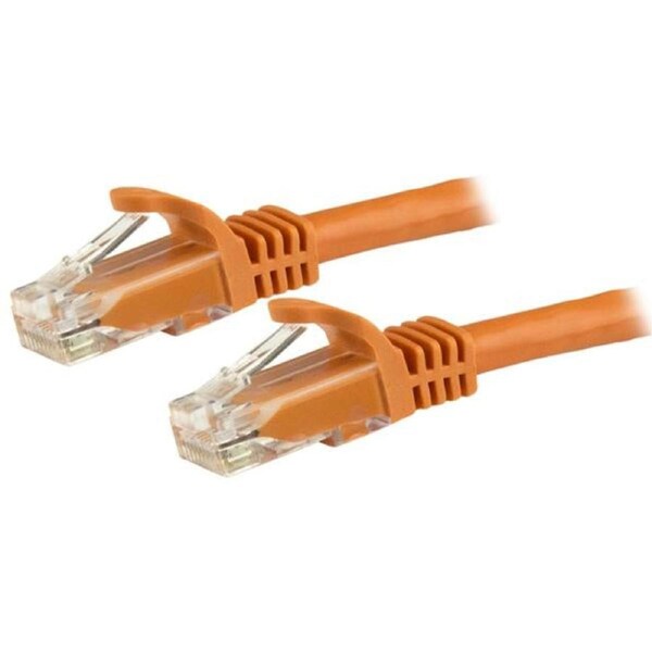 StarTech.com 1.5m CAT6 Ethernet Cable - Orange CAT 6 Gigabit Ethernet Wire -650MHz 100W PoE RJ45 UTP Network/Patch Cord Snagless w/Strain Relief Fluke Tested/Wiring is UL Certified/TIA
